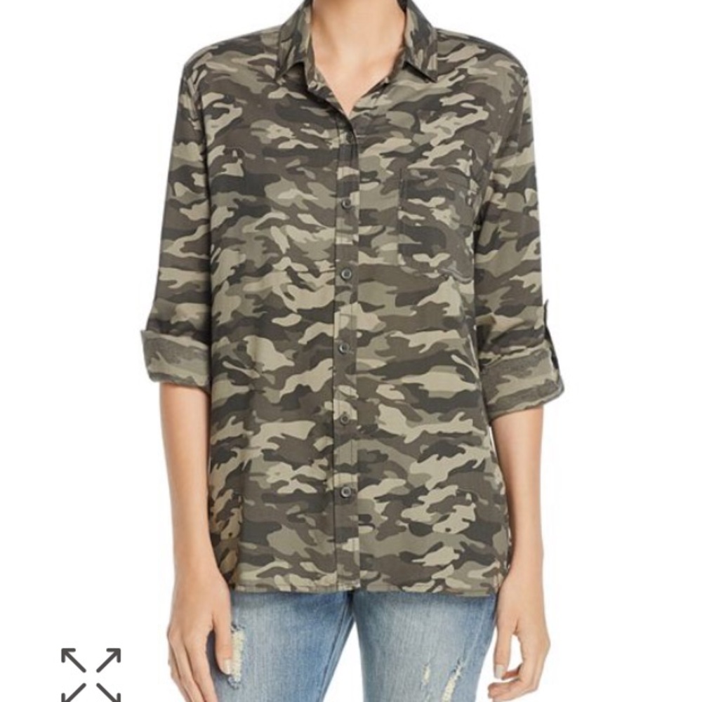 NWT BeachLunchLounge Camo Button Down 2 sizes XS S
